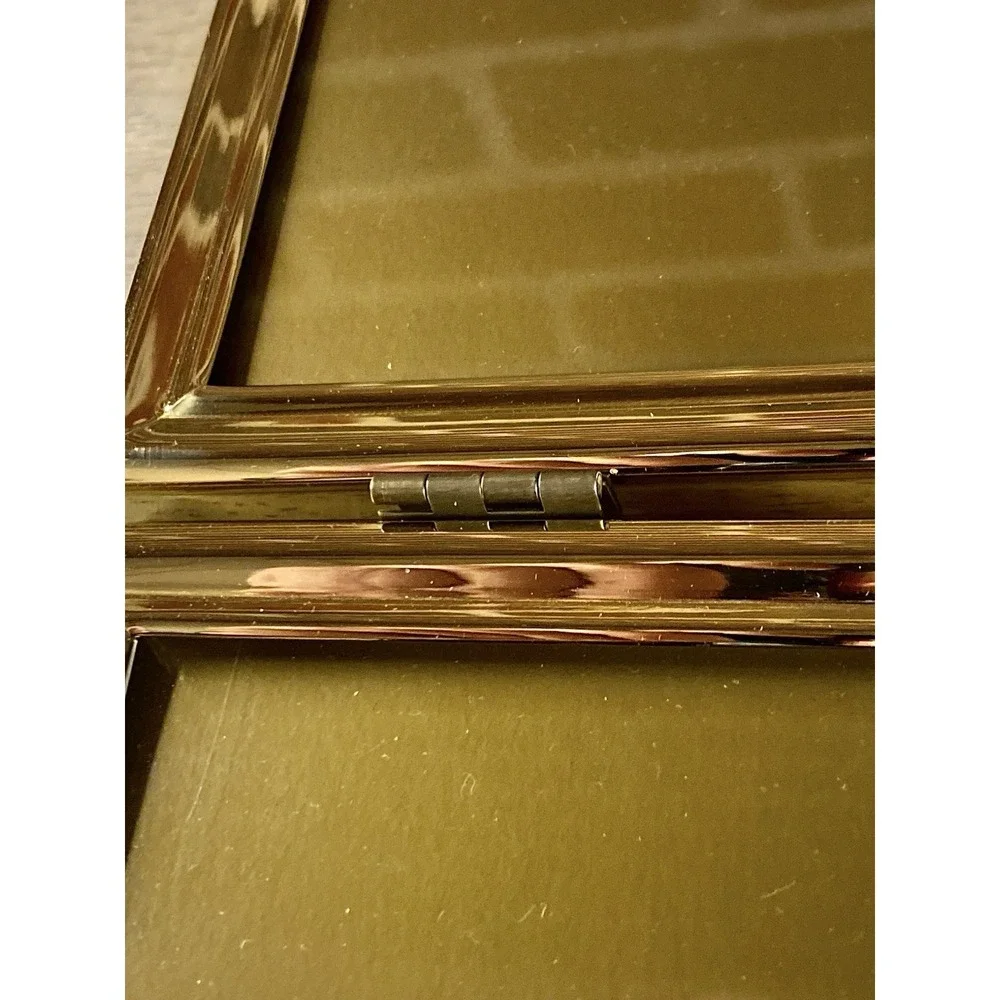 Vintage Mid-Century Solid Brass Bifold Picture Frame‎ Gold 8x10  Modern Heritage